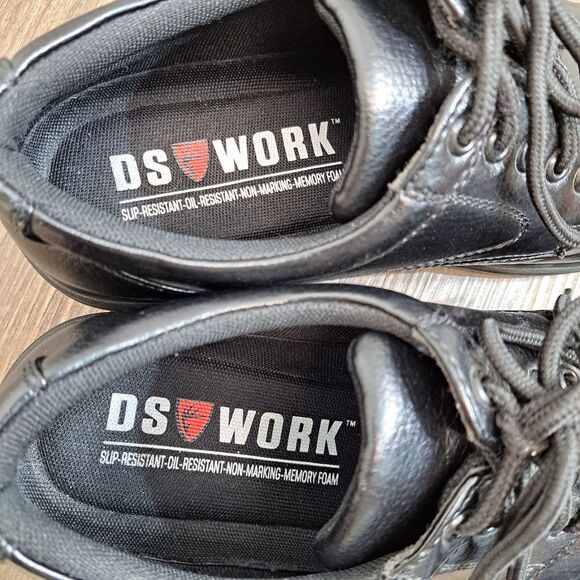 DS SLIP & OIL RESISTANT NON MARK BLACK MEMORY FOAM CASUAL SHOES MENS SIZE 10.5M - Picture 6 of 9